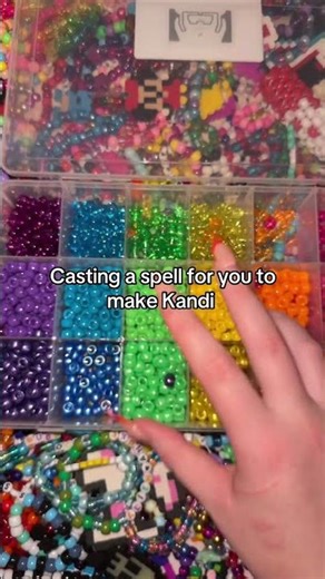 Casting a Spell for You to Make Kandi ✨🔮 #beadstring #kandi #kandikid