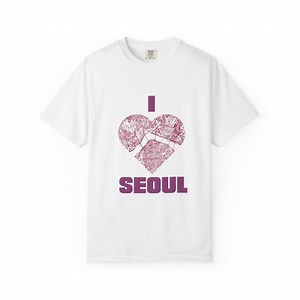 I Love Seoul Map T-shirt,unisex Vintage Style Tee, Casual Wear - Etsy