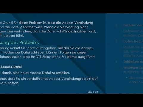 Wie man 0-Byte-Dateien beim Posten einer Access-Datenbank mit DTS verhindert