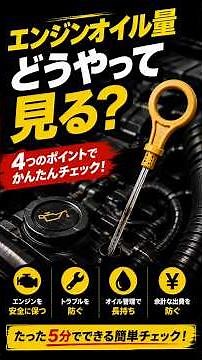 【初心者向け】エンジンオイル量の確認方法！自分でできる簡単チェック