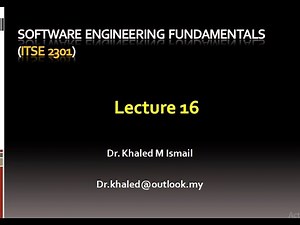 Lecture 16 - Software Engineering Fundamentals