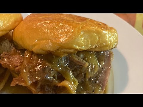 OLD SCHOOL BRAISED HOT ROAST BEEF SANDWICH (THE BEST WAY TO USE BEEF SHOULDER )