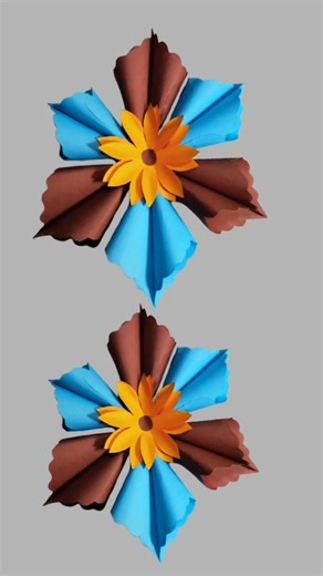 Beautiful Paper Flower Wall Hanging 🏵️ Home Decoration Idea #shorts#diy#craft#flowers#art