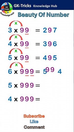 Fast Calculation Trick! Spot the Pattern in 9, 99, 999 Multiplication