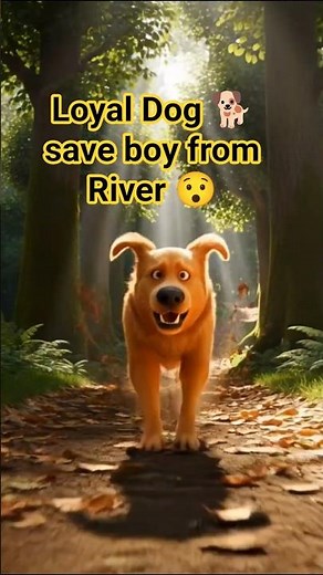 “Loyal Dog Saves Boy from River – Heartwarming Cartoon Story 🐶💖”😯