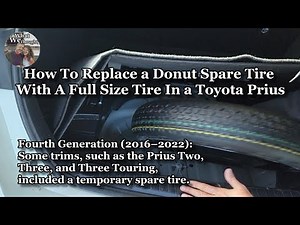 How To Replace a Donut Spare Tire With A Full Size Tire In a Toyota Prius