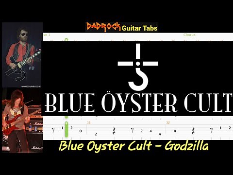 Godzilla - Blue Oyster Cult - Guitar + Bass TABS Lesson