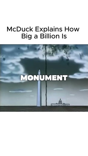 Scrooge McDuck Explains How Big is a Billion?💰#shorts