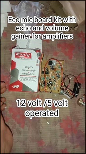 echo mic board kit with echo and volume gainer for amplifiers pt2399 IC #micpreamp #viral #shorts