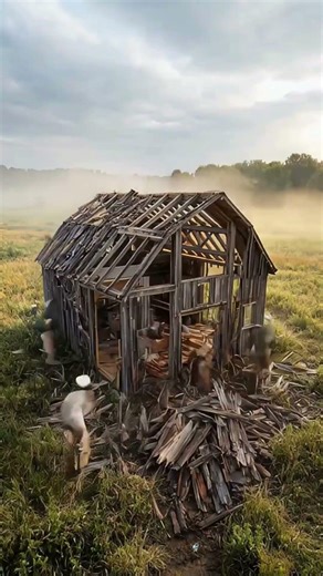 ✨ From Abandoned Barn to Luxury Glass Villa | #beforeandafter #restoration #satisfying