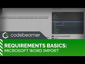 Ensuring Requirements Traceability: Microsoft Word Import Basics