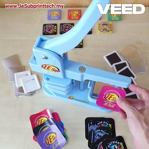 Square Button Badge Machine 50mm x 50mm MK Fridge Magnet Machine Pin Back Machine JE SUB