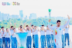 16K views · 131 reactions | What an AMAZING torch relay we had 朗 120 torch bearers, including Olympic champions, the legendary Jackie Chan, and our own Sandra Sanchez, Sofia Olofsson and Marcel Hassemeier 殺 #torchrelay #TWG2025 #WeareTheWorldGames | The World Games | Facebook