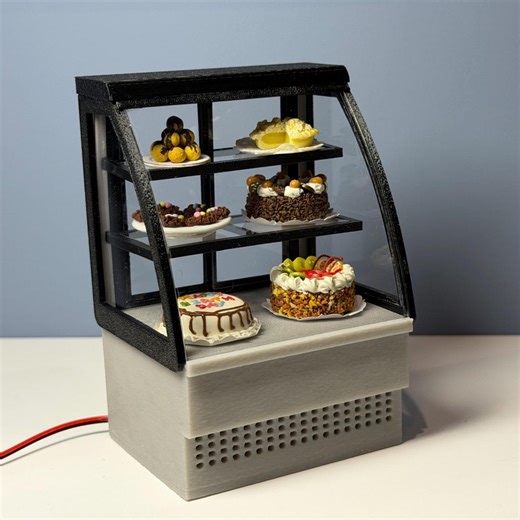 1:12 Scale LED Dollhouse Bakery Display | Miniature Cake Chiller - Etsy UK