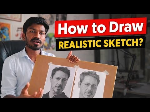How to draw realistic sketch? || Tony stark ironman drawing