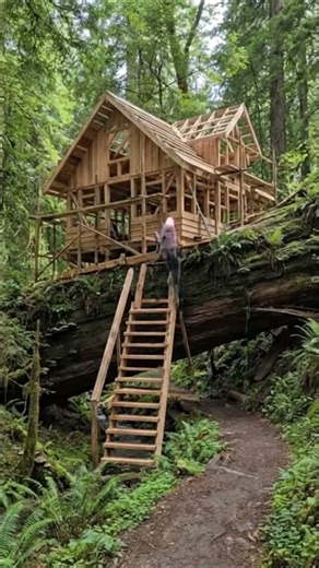Watch a Treehouse Rise in the Jungle, Surrounded by Water