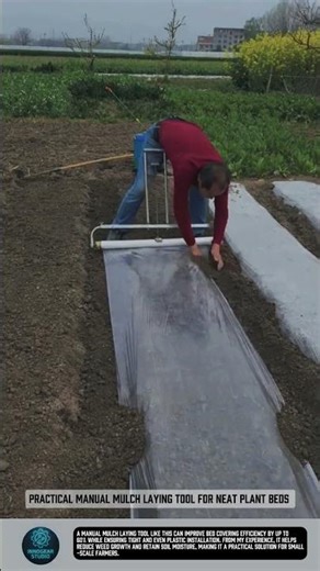 Practical Manual Mulch Laying Tool for Neat Plant Beds #tools