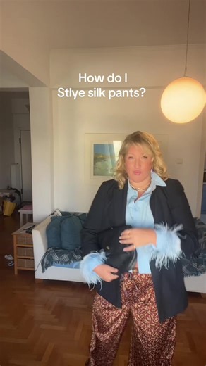 Silk pants are an essential in my wardrobe lately I love them for the comfort, the elegant fuel, the sophistication, and the patterns. This is how I’m styling mine today. This outfit may look complicated but it’s actually very easy to wear.#silk pants#ootd #outfitinspo