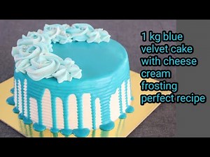 1 kg homemade blue velvet cake recipe | tamil | cheese cream frosting | surya's homemade cakes
