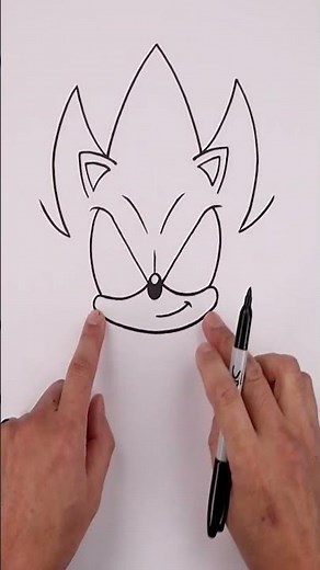Draw Dark Sonic 🖤 | Easy Step-by-Step #Shorts