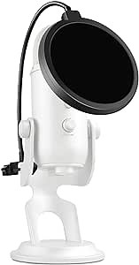 Professional Pop Filter,Liyirui 6" Mic Pop Filter,Dual Layered Studio Pop Filter Mask Shield with C-Clamp,360° Gooseneck Clip Stabilizing Arm For Microphone,Boom Arm,Stands (Pop Filter Only)