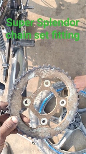 Hero super Splendor chain set fitting service#video viral#views#Arvind auto service ☝️👎😱🫂👇🤳❤️‍🩹