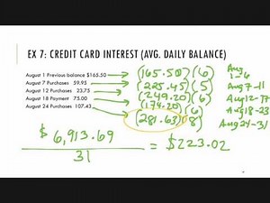 Section 8.4 - Credit Card Interest (Average Daily Balance Method)
