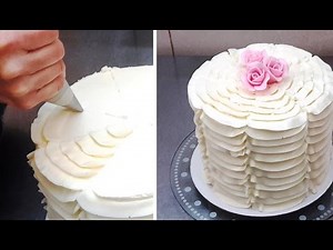 Ruffle Buttercream Cake Technique by CakesStepbyStep