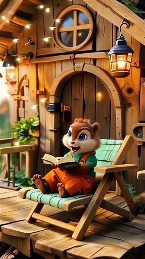 ✨ A Magical Night in the Treehouse: The Squirrel’s Enchanted Firefly Surprise! 🐿️🌟