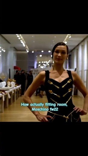 How actually fitting room works, Practice vs Runway, Bella for Moschino fw22 #bellahadid