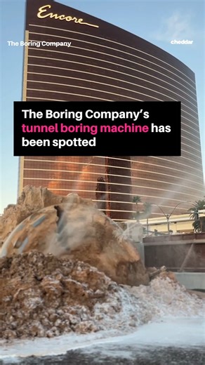 448K views · 1.2K reactions | Prufrock is on a mission! Prufrock, The Boring Company’s tunnel boring machine, has been spotted bursting through the ground near Las Vegas Boulevard. The advanced machine has been used in Las Vegas to build tunnels for the Vegas Loop, an underground system that shuttles passengers within the resort corridor. | cheddar news | Facebook