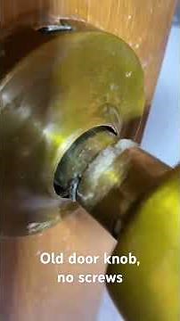 Old door knob, no screws visible… how to, fix, antique, replace it || #door #doorknob #replace #fix