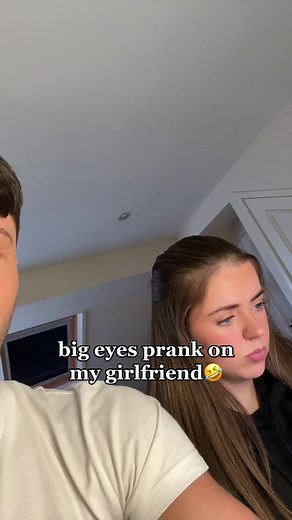 Confused Girlfriend Reacts to Big Eyes Prank | Nathan and Grace