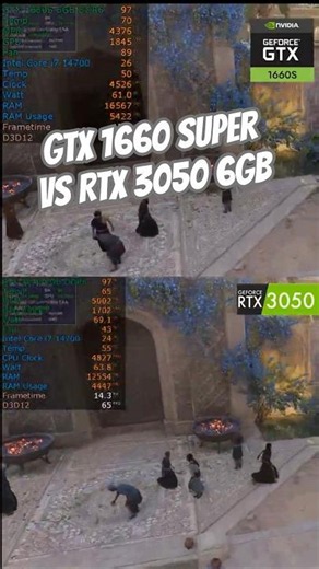 GTX 1660 Super vs RTX 3050 6GB #nkchannel #gtx1660super #rtx3050