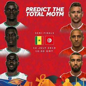 #TotalAFCON2019 Which player will take home the Total Man of the Match honors today for Senegal v Tunisia? Predict and get a chance to win a VIP package to attend the final of 2020 Total African Nations Championship #SENTUN #FootballTogether | TotalEnergies Africa Cup of Nations