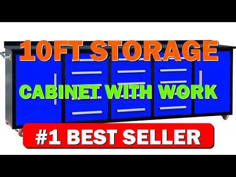 10ft Storage Cabinet with Work Bench (15 Drawers 2 Cabinets) Blue - B0F54R3YXL
