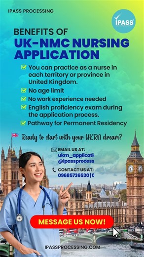 2K views | Looking to work as a nurse in the UK?  IPASS Processing can help with your NMC application process. We offer clear, step-by-step guidance to make your registration simple and stress-free. Let’s get you started today! #NMCApplicationSuccess #NMCJourney #ProfessionalRegistration #NursingUK #NMCApprovalReady #UKRN #NursingCareerUK #IPASSProcessing | IPASS Processing | Facebook