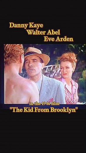 Danny Kaye, Walter Abel, and Eve Arden in the 1946 film "The Kid From Brooklyn"