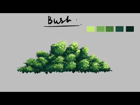 how to make bush photoshop || digital painting