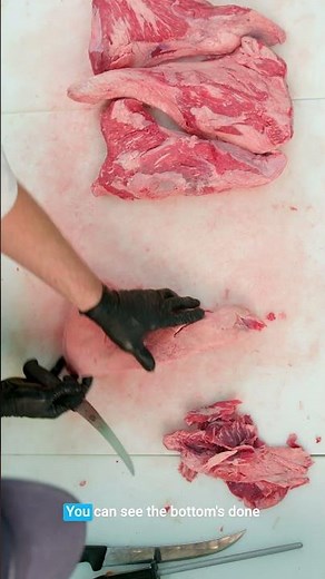 Cutting Beef Tri-Tip Steaks #butcher #beef #meat