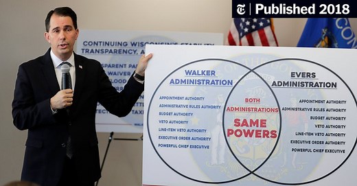 Wisconsin’s Scott Walker Signs Bills Stripping Powers From Incoming Governor