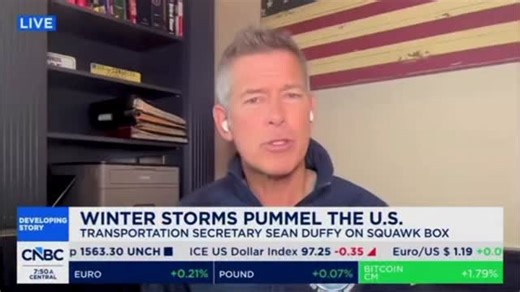 America at its finest: 🇺🇸 Our linemen are working overtime to restore power 🇺🇸 Our truck drivers are helping restock grocery stores 🇺🇸 Our salt spreader and snowplow crews are keeping our roads safe Thank you to the hardworking men and women who are working overtime in this winter storm! | Secretary Sean Duffy