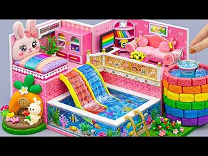 Build Unexpected Rainbow Water Slide House That Surprises Everyone 🌈❤️ | DIY Miniature House