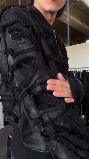 Groupie on Instagram: "rick owens slasher bomber 🖤 • • • • • #rickowens"