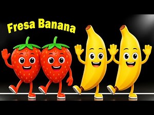 Frutas Bailando Cumbia 🍓🍌 Fresa Banana | Canciones Infantiles Divertidas
