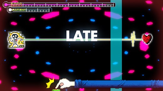 Rhythm Doctor has the best distraction mechanics I've seen in any rhythm game