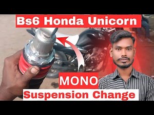 Bs6 Honda Unicorn Rear Shocker Change ! The easiest way ! #viralvideo