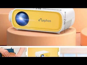 ELEPHAS YG280 Portable Projector for iPhone, Smartphone, Android Devices, 1080P Wireless Projector