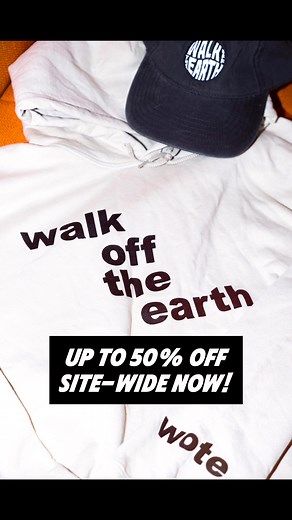 6.1K views · 43 reactions | ‼️Spring cleaning sale is ON NOW! Up to 50% off ALL WOTE merch, but not for long. Perfect time to treat yourself, your bestie, your uncle, or that sibling who’s always stealing your hoodies.️ Shop here: https://shorturl.at/uV2EJ | Walk Off The Earth | Facebook