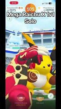 Mega Raichu X VS Primal Groudon - 1v1 Raid Boss Solo #pokemon #pokemongo
